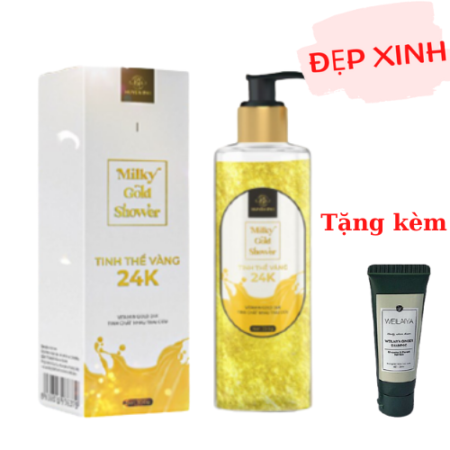 Sữa Tắm Tinh Thể Vàng 24k Huyền Phi Tinh Chất Nhau Thai Cừu Giúp Da Trắng Sáng Láng Mịn Tặng Kèm Gội (Xả) Mini Weilaiya Ngẫu Nhiên