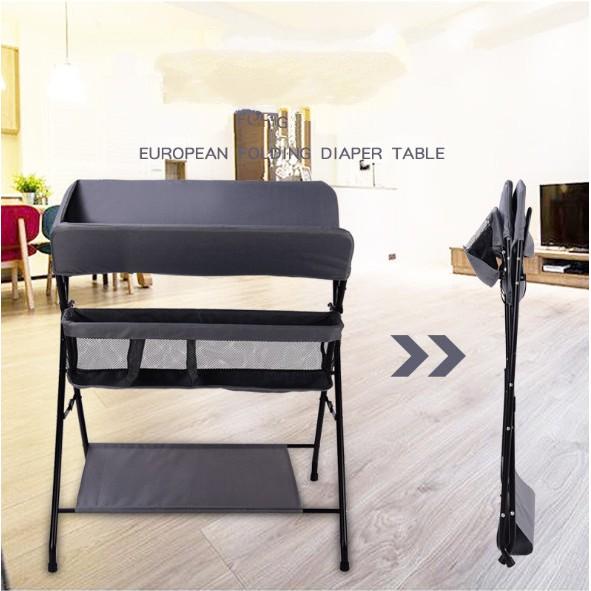 Bàn thay tả đa năng xếp gọn cho bé European Folding Diaper Table (Xám)