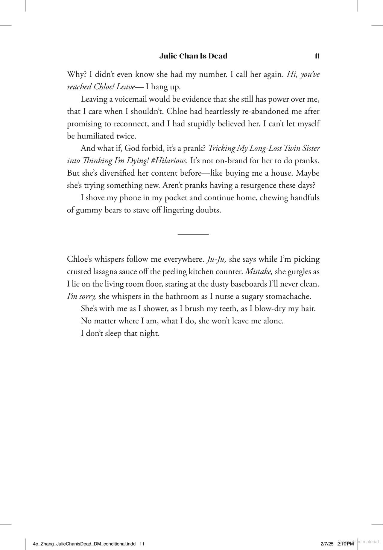 Sách ngoại văn: Julie Chan Is Dead