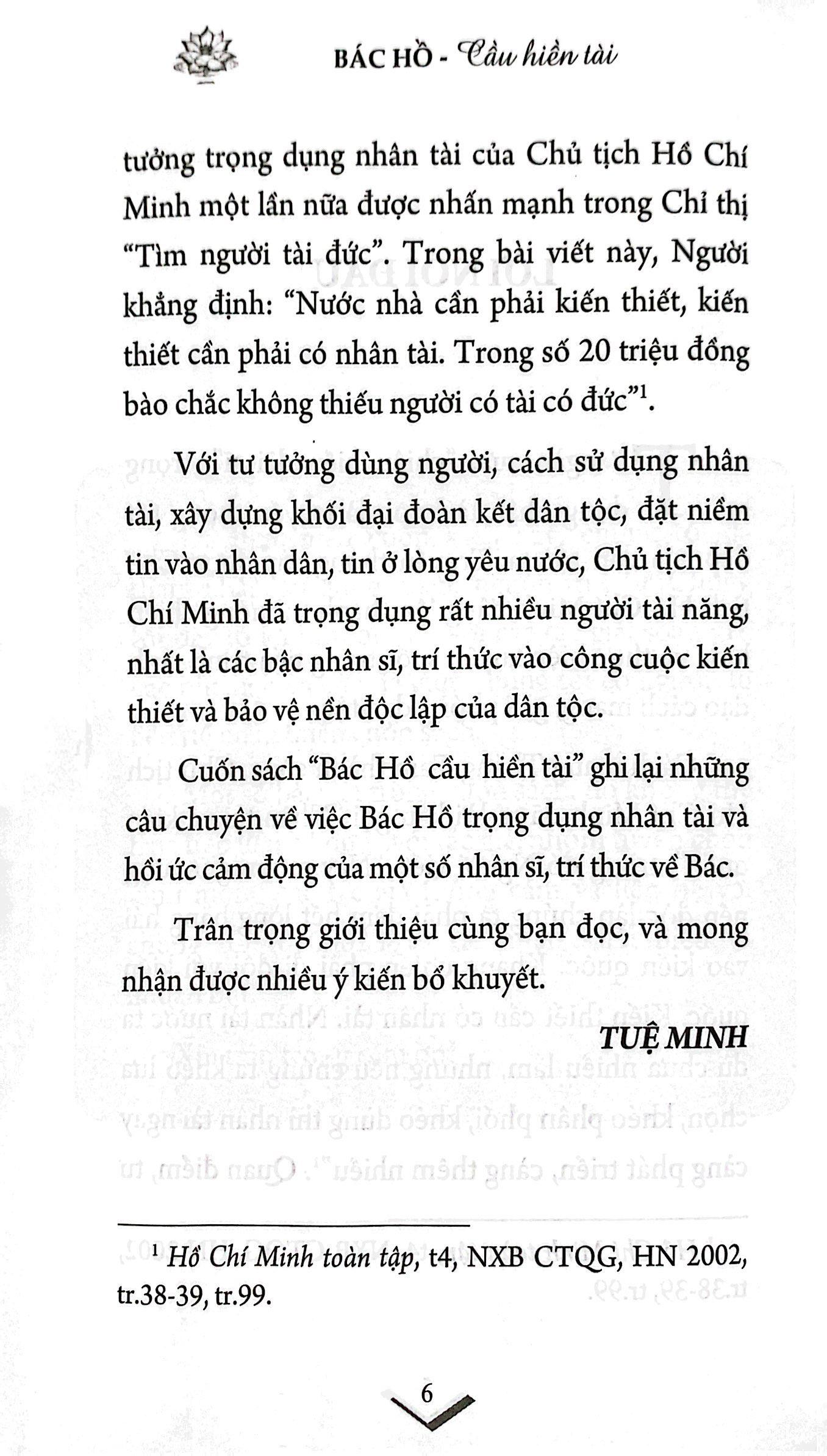 Bác Hồ Cầu Hiền Tài
