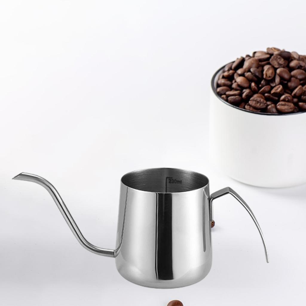 Food Grade Stainless Steel Coffee Kettle Gooseneck Coffee Pot Thin Mouth 250ml