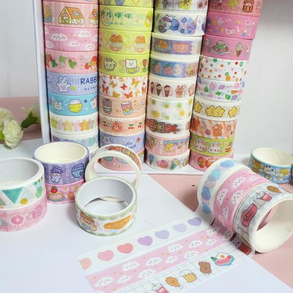 Băng Dính Washi Tape/ Băng keo giấy Nhật Bản