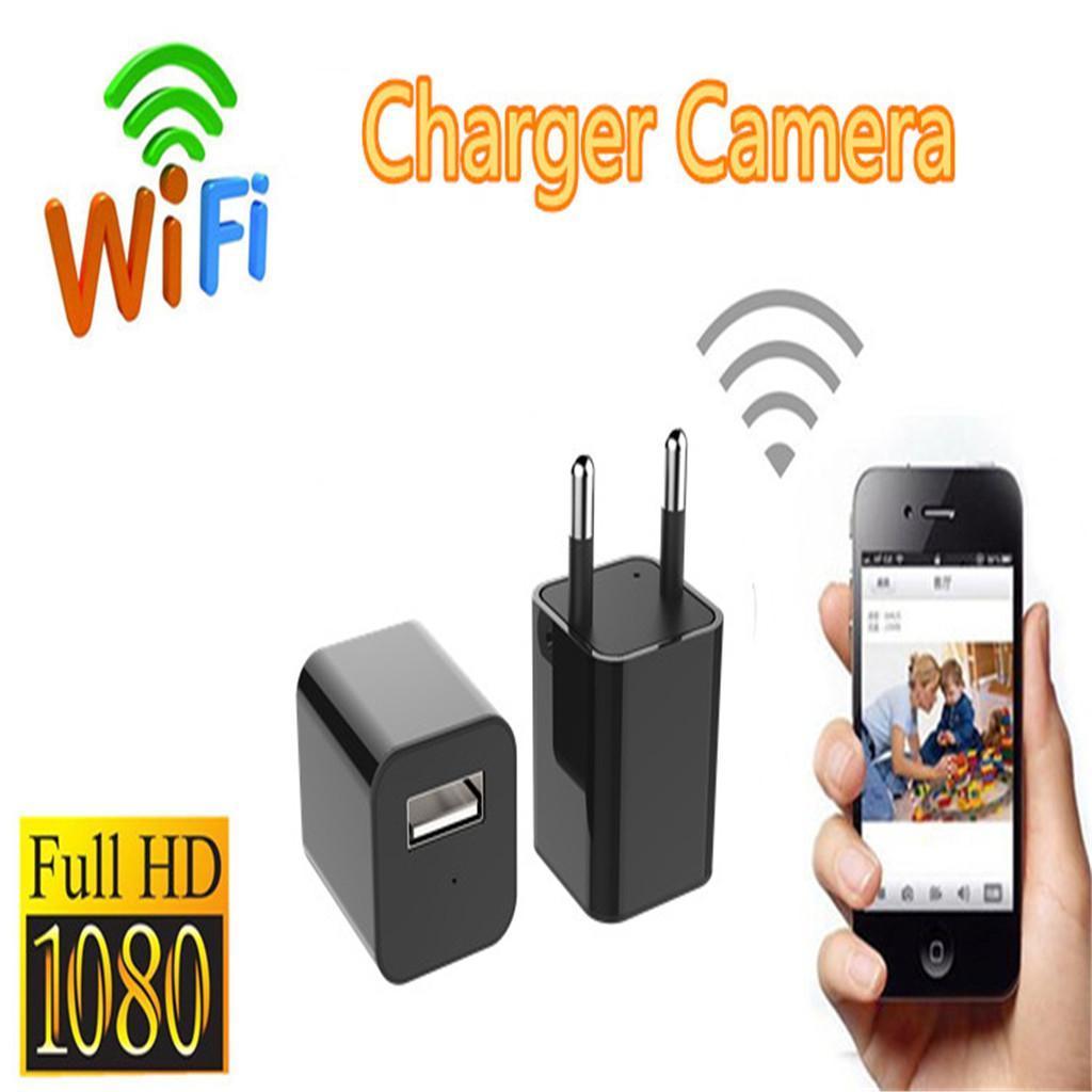 USB Adapter Wall Charger Mini Detection 1080P Camera EU Plug