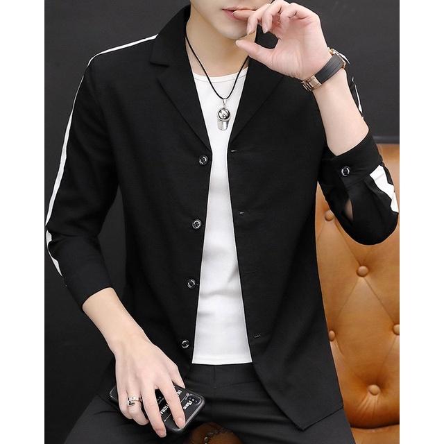 Áo sơ mi, áo sơ mi nam dài tay thiết kế cổ vest phong cách thượng hải cực năng động và sang chảnh - T12
