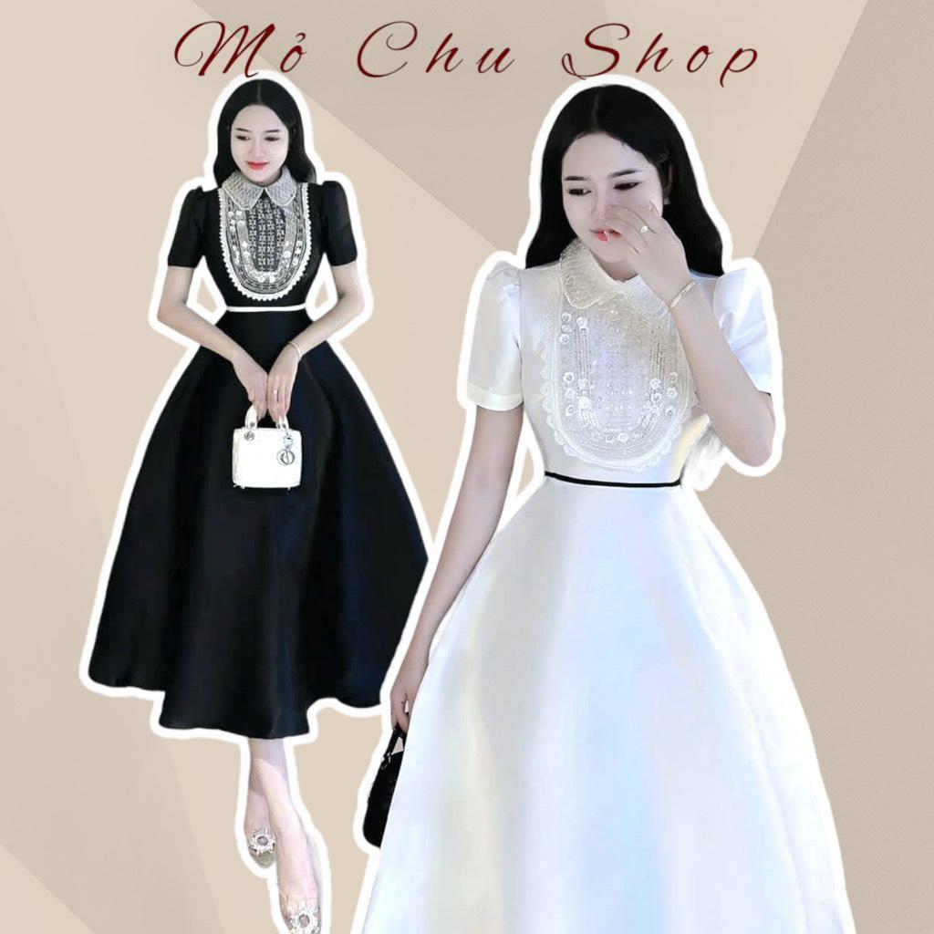 Đầm xòe tapta phối ren dáng dài bigsize