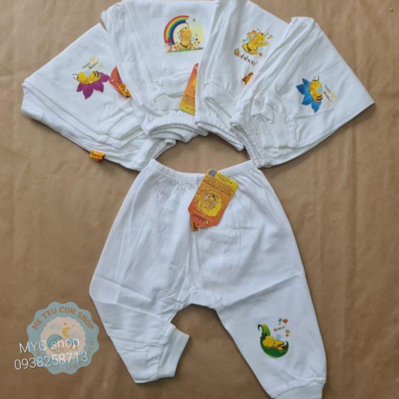 Quần dài mặc bỉm trắng in BABIBOO