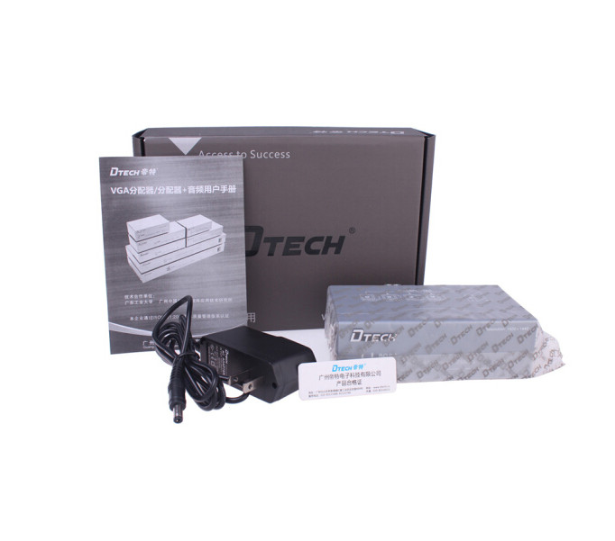 Bộ chia VGA 1 to 4 DTECH - Hàng Chính Hãng