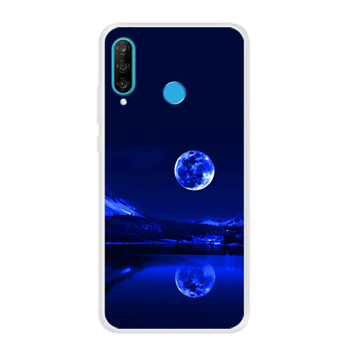 Ốp lưng dẻo cho điện thoại Huawei P30 Lite - 0269 MOON02 - Hàng Chính Hãng