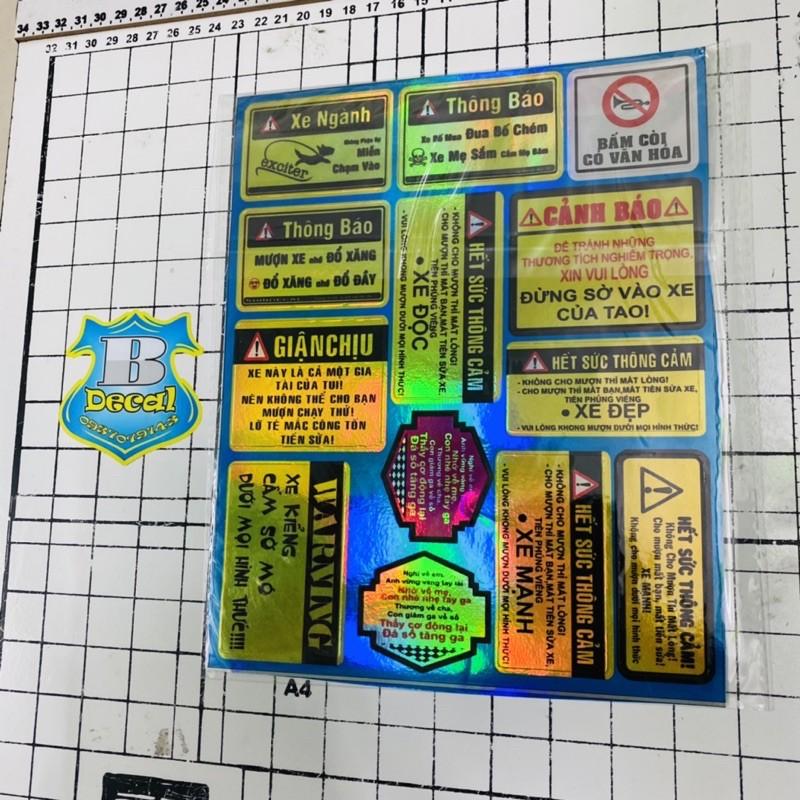 Tem logo cảnh báo 2 Crom