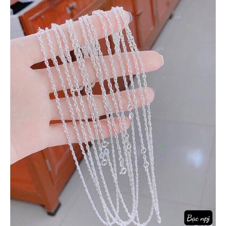 Dây chuyền họng kép dày dặn, thời trang, Bạc Ta - bạc Npj