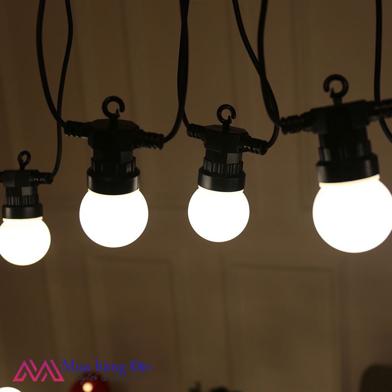 Đèn Trang Trí Dây Đèn Led Trang Trí G50 Bóng lớn 5cm Bóng Lớn Cắm Điện chống nước