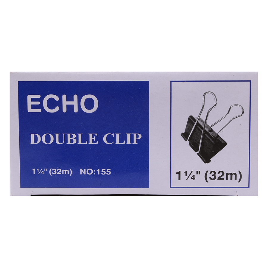 Bộ 3 Hộp Kẹp Bướm Echo (32mm) - Đen