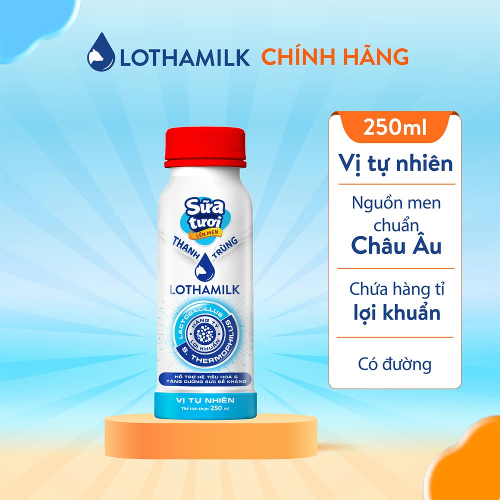 [KM] Sữa tươi lên men Lothamilk chai 250ml