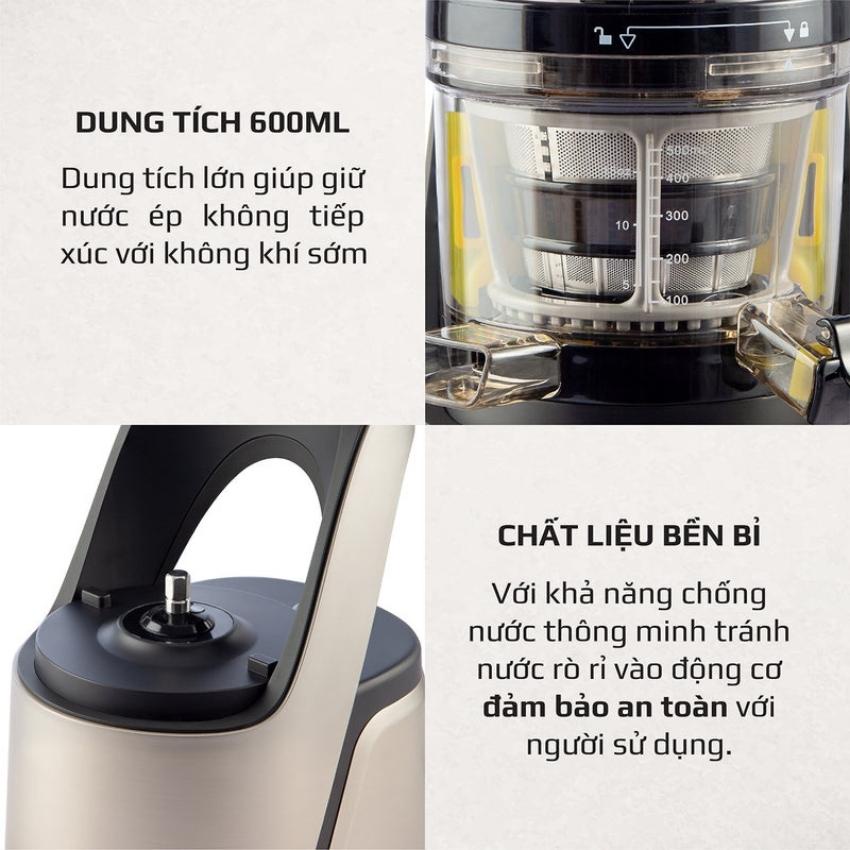 Máy Ép Chậm OLIVO SJ189 Máy Ép Trái Cây Dung Tích Lớn 600ml Kiệt Bã Tới 98% Thương Hiệu Mỹ - Hàng chính hãng Olivo