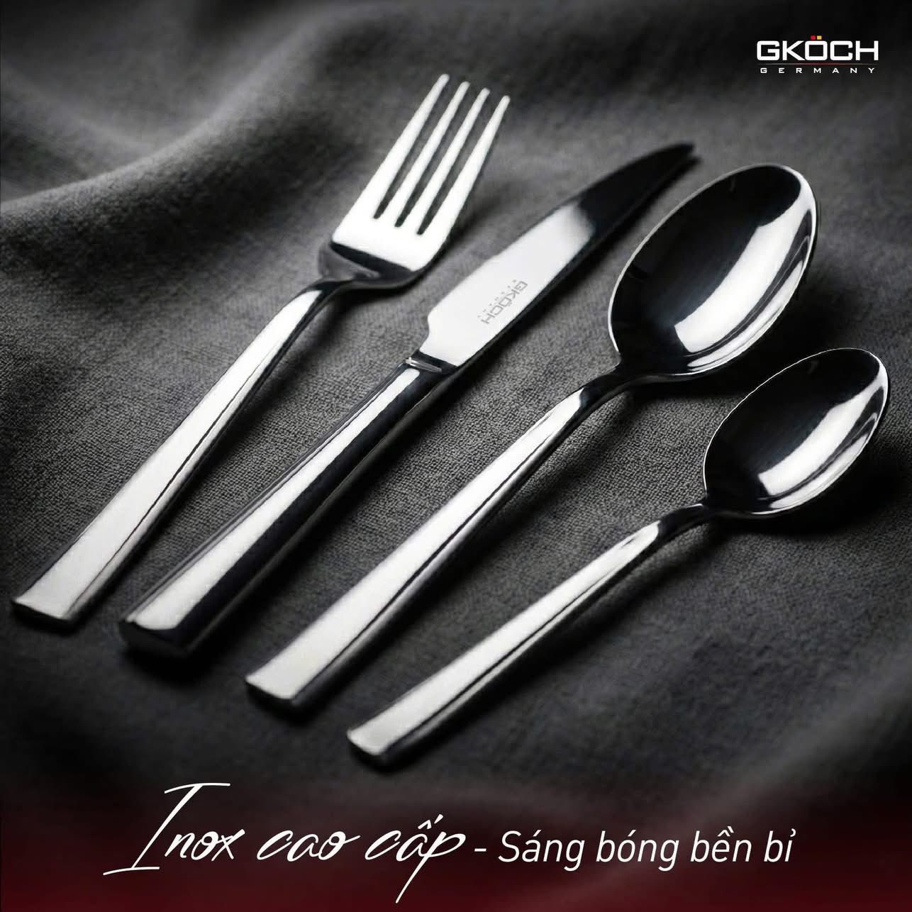 BỘ DAO DĨA INOX GKÖCH 24 MÓN hàng chính hãng