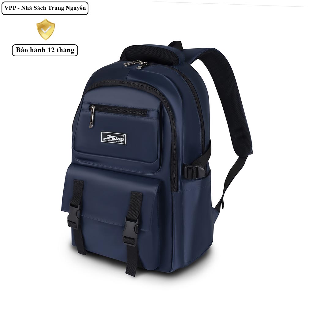 Balo trung học chống nước Xbags Dark Blue XB 3202 – Balo đi học, đi làm, du lịch nhiều ngăn tiện lợi!