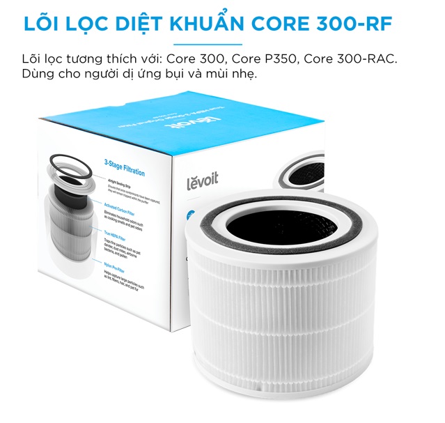 Lõi Lọc Core 300S-RF-MB [Lõi Diệt Khuẩn ] | Dùng Cho Máy Levoit Core 300/300S | Hàng Chính Hãng