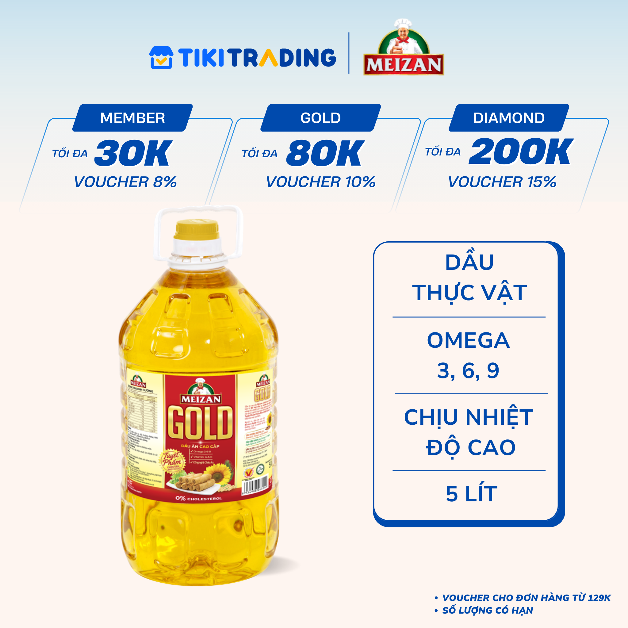 Dầu Ăn Meizan Gold 1L  2L  5L – 5L