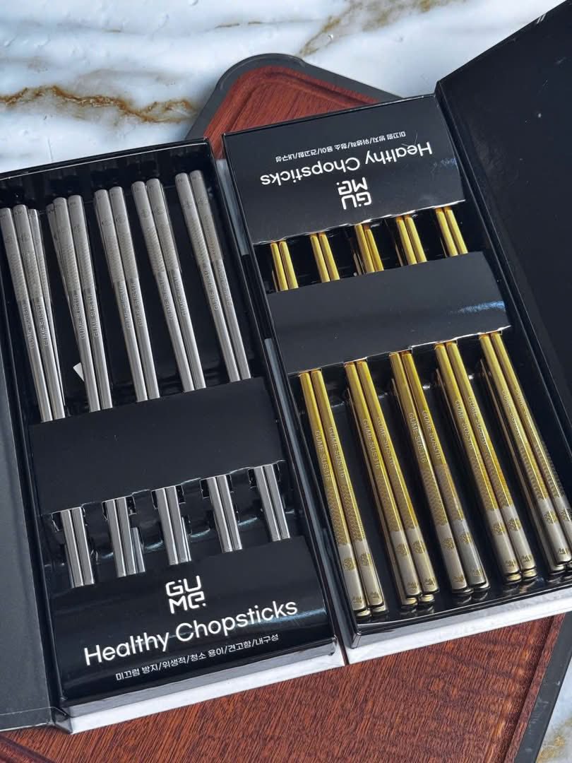 BỘ 10 ĐÔI ĐŨA INOX 316 HOA VĂN CHỐNG TRƠN GUME hàng chính hãng