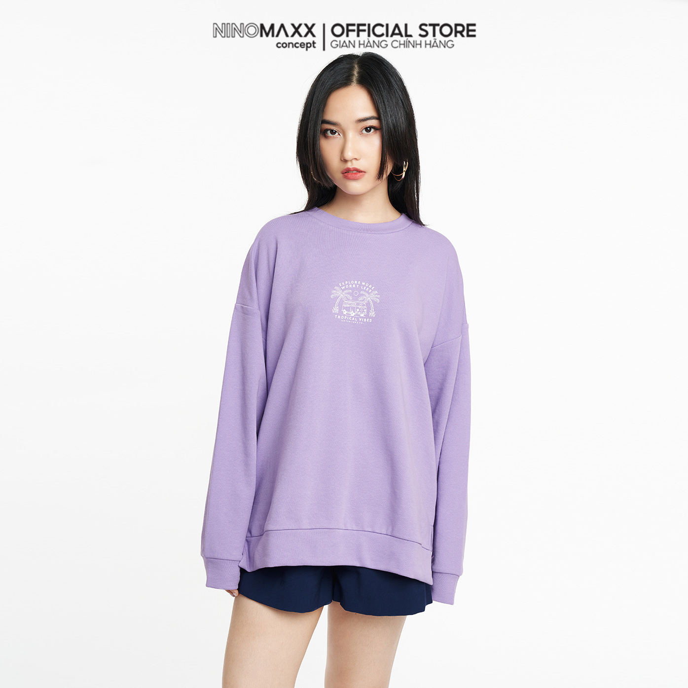 NINOMAXX Áo hoodies Nữ tay dài cotton 2204011