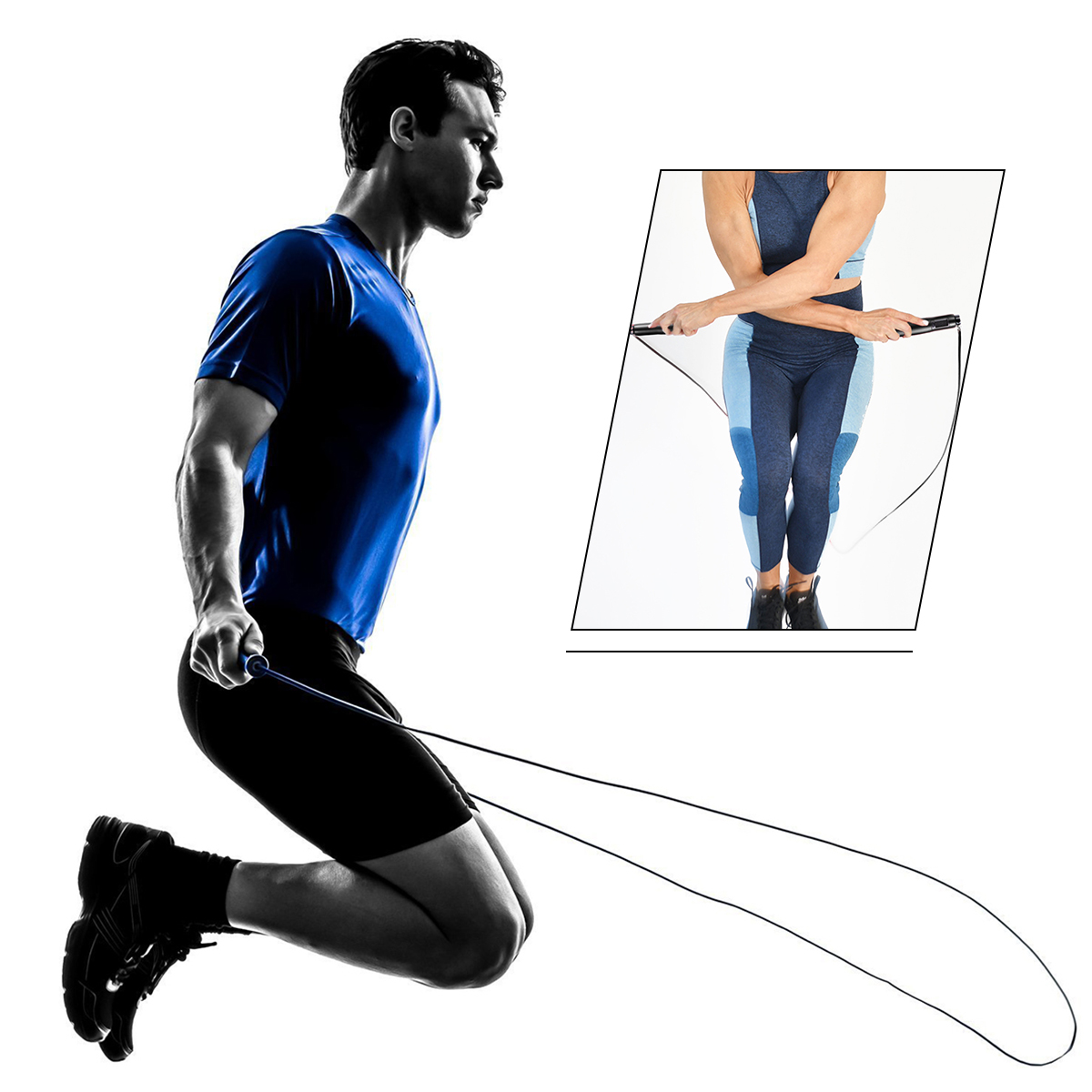 Bộ 1 Điện Tử Đếm Dây Nhảy Chuyên Nghiệp Nhảy Tập Thể Dục Tiếp Liệu