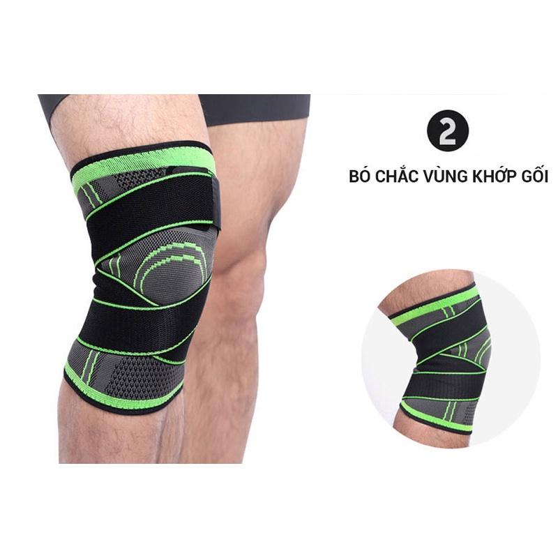 Miếng Bó Gối Và Dây Cuốn Nén Full Thể Thao Vải Dệt Kim Chơi Đá Bóng Nhẩy cao leo núi xe đạp cầu lông