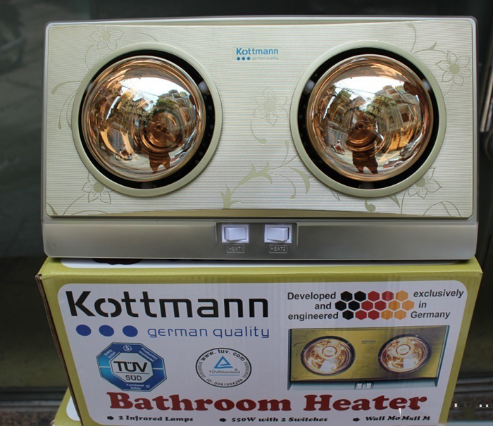 Đèn nhà tắm 825W sưởi ấm phòng tắm 2 bóng 3 bóng
