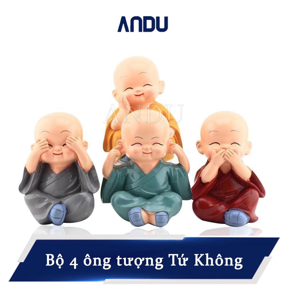 Bộ 4 Ông Tượng, Bớt Nghe, Bớt Nói, Bớt Nhìn Chất Liệu Thạch Cao Tráng Bột Đá