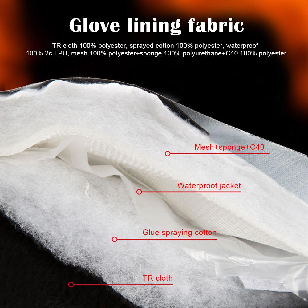 Găng tay sưởi ấm mùa đông Màn hình cảm ứng Ấm tay cotton 3M Găng tay nhiệt điện Ván trượt tuyết không thấm nước Đi xe đạp Moto Trượt tuyết ngoài trời Màu sắc: Găng tay sưởi ấm A