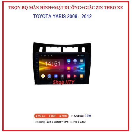 Bộ Màn hình DVD Android 9 inch chuyên chế, độ cho xe ô tô TOYOTA YARIS 2008-2012,kết nối wifi hoặc dùng sim 4G.