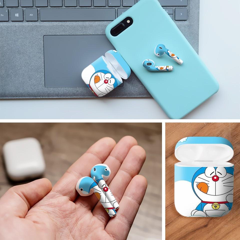 Miếng dán skin cho AirPods in hình Doremon - Dor018
