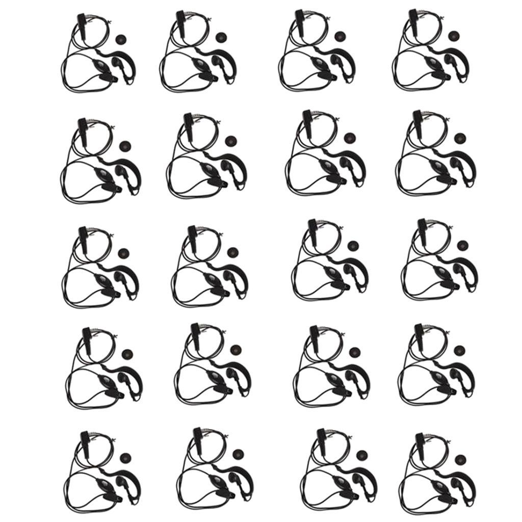 2-3pack 20 Pieces G Shape Ear-Clip Earpiece Headset with Mic