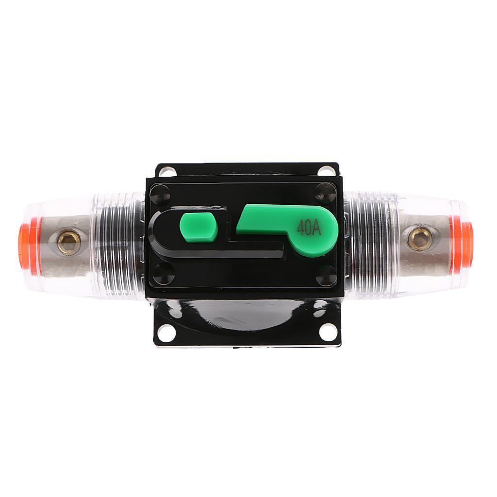 2pcs 20/40A Car Audio Inline Thermal Circuit Breaker Manual Reset Overload