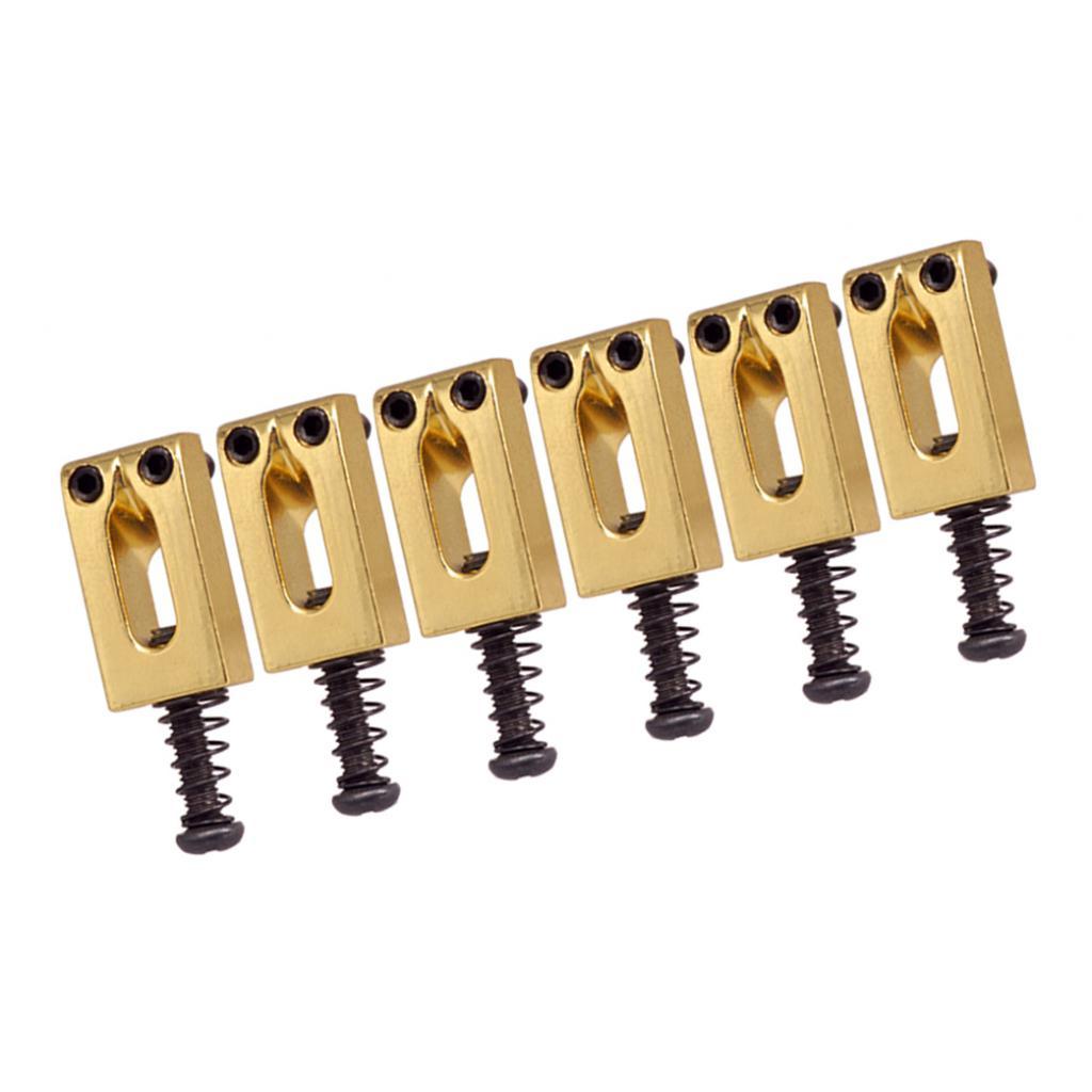 Kẽm Hợp Kim Đàn Guitar Điện Tremolo Cố Định Cầu Dây Yên Ngựa TỰ LÀM Phần Vàng