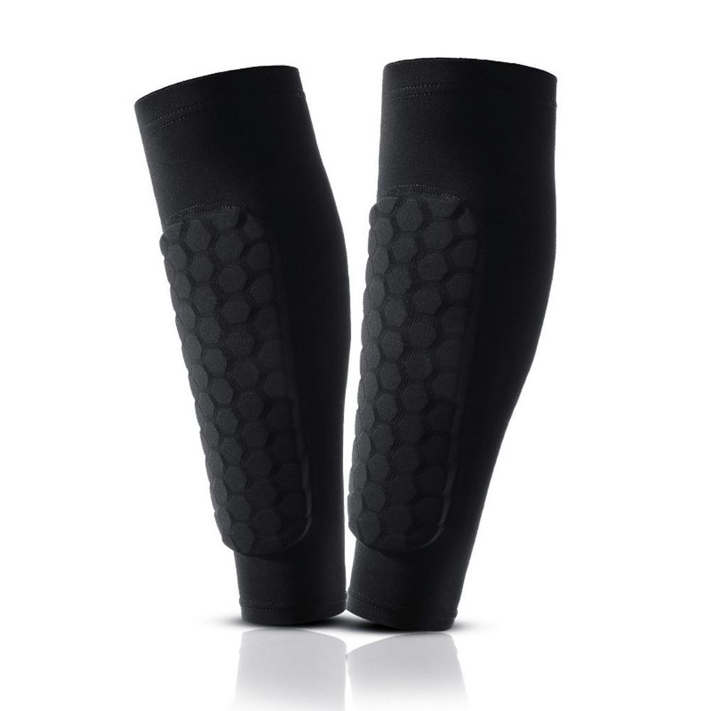 Bóng đá bóng đá bóng đá thể thao ngoài trời Shin Guard Pads Nén Nửa tay áo bảo hộ chân tay áo dài tay Size: XL