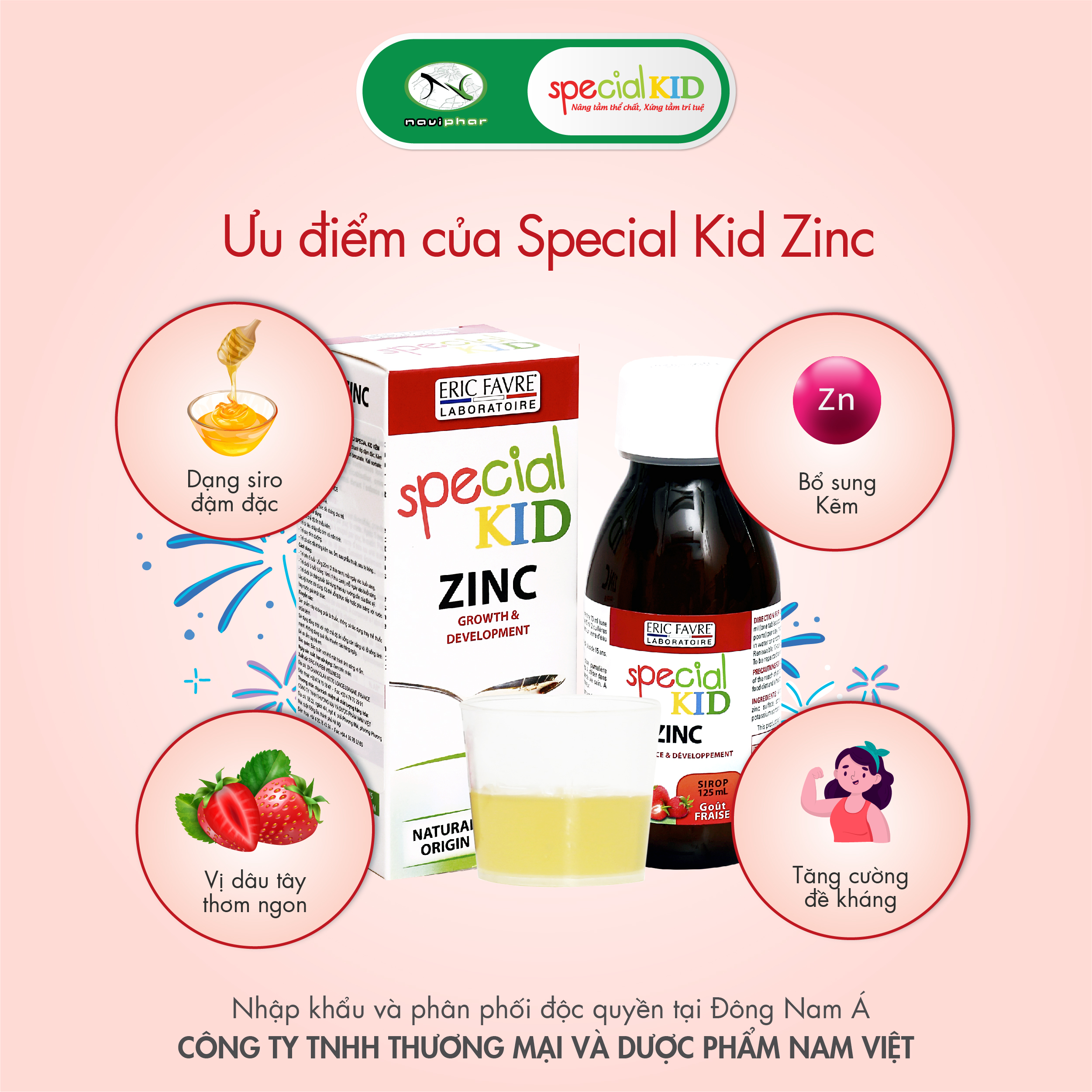 TPBVSK Special Kid Zinc - Bổ sung Kẽm cho cơ thể, hỗ trợ tăng cường sức đề kháng (125ml) [Siro – Nhập khẩu Pháp]