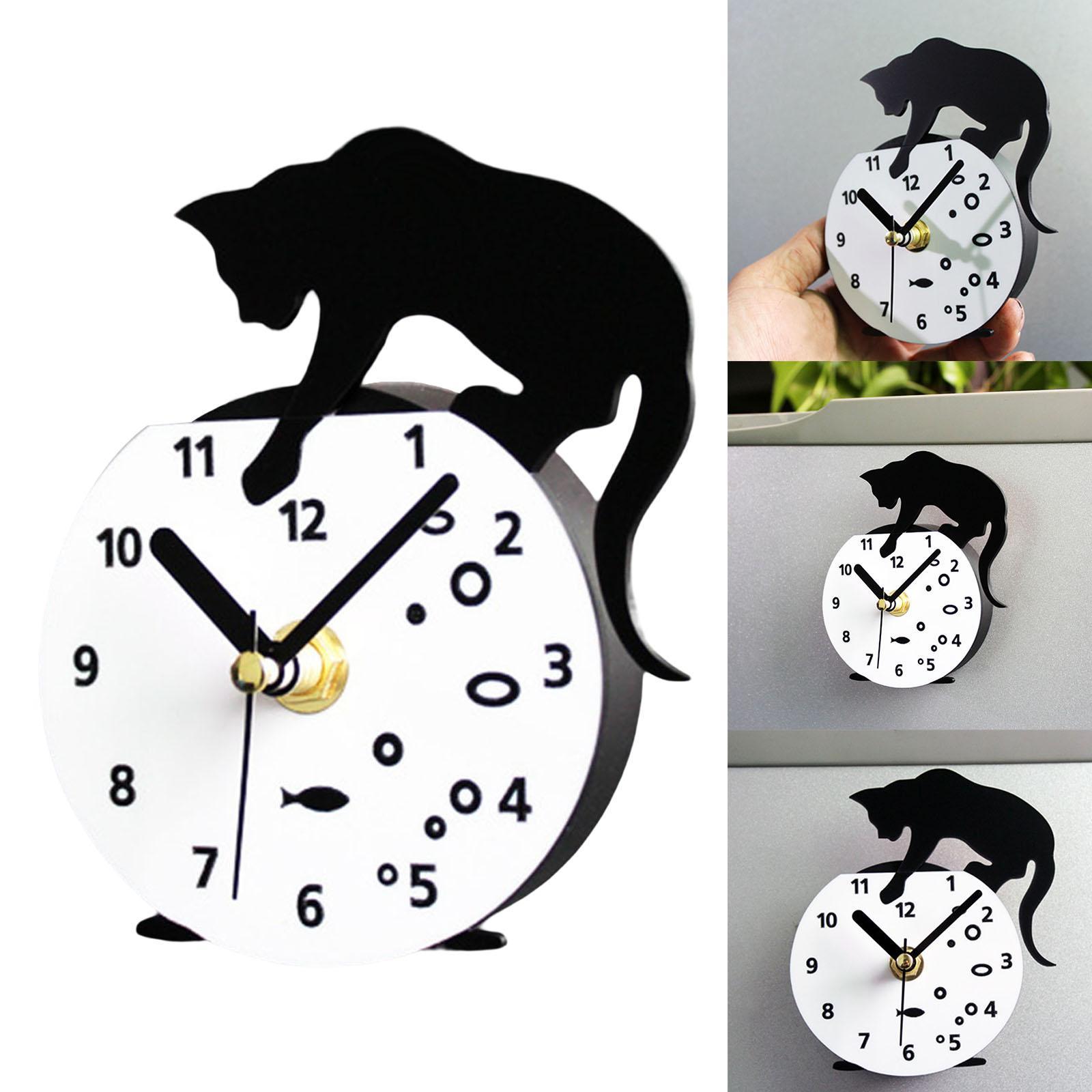 Kitten Fridge  Clock Refrigerator Magnets  Wall Clock for Decor