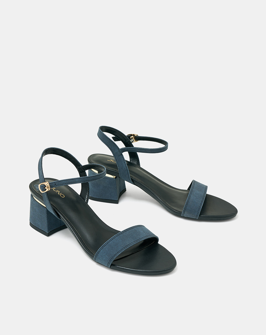 Giày Sandal Nữ 5cm Thời Trang JUNO Sandal Gót Vuông Quai Ngang Bản Lớn Quai Cổ Chân SD05106
