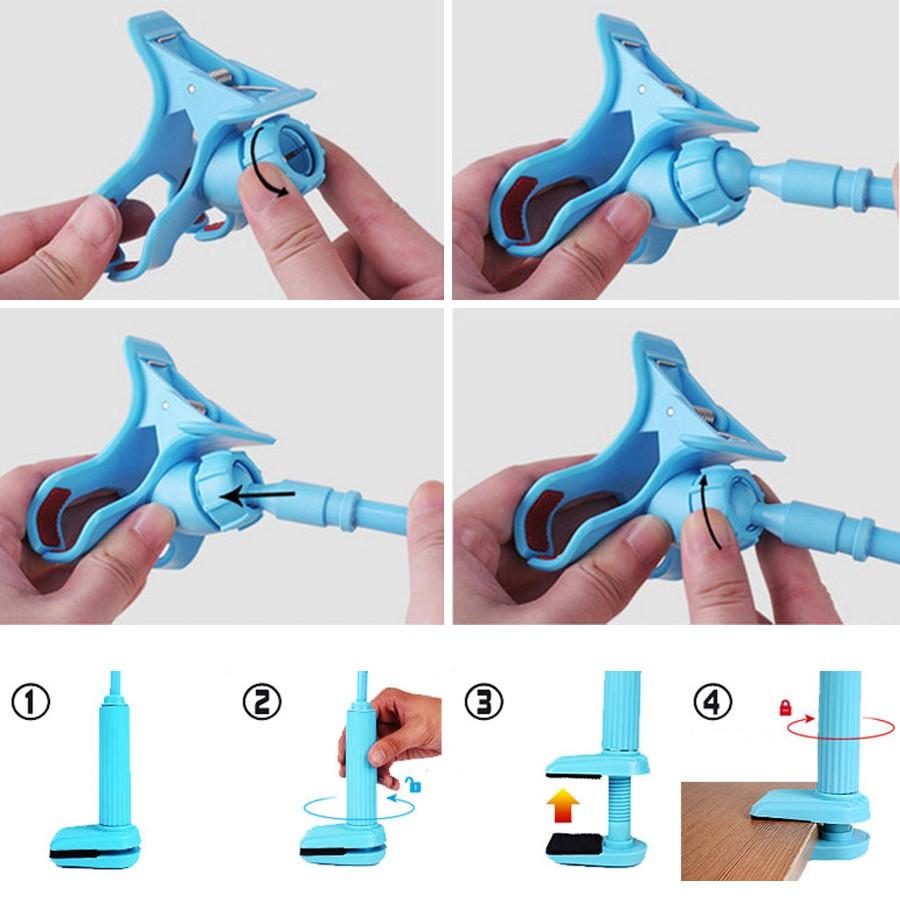 Giá Đỡ Điện Thoại Kẹp Bàn Đuôi Khỉ Dài 80Cm Xoay 360 Độ Tiện Dụng -