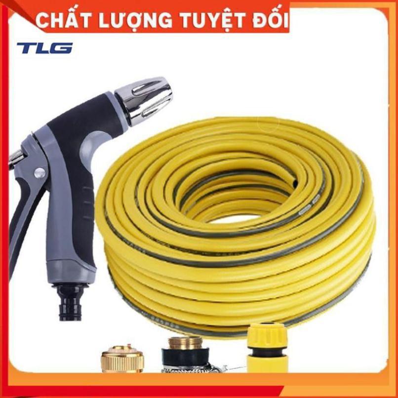 Bộ dây và vòi xịt rửa xe tưới cây tăng áp 7-10M(cút nhựa nối đồng nhựa) 206817