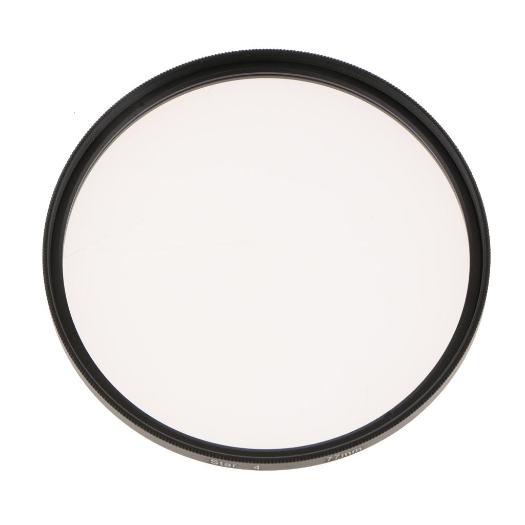 Star-Effect Starburst Twinkle 4-Point Rotated Cross Screen Glass Filter -77mm