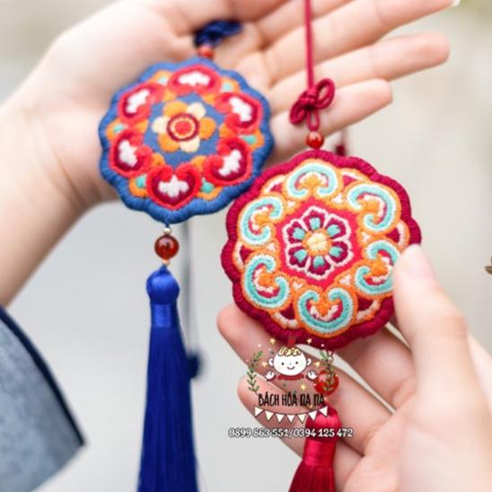 kit thêu tay trang trí DIY / BỘ KIT TỰ THÊU 2021 Túi Thơm Đôn Hoàng Treo ô tô Decor nhà Túi xách·- Handmade Nana