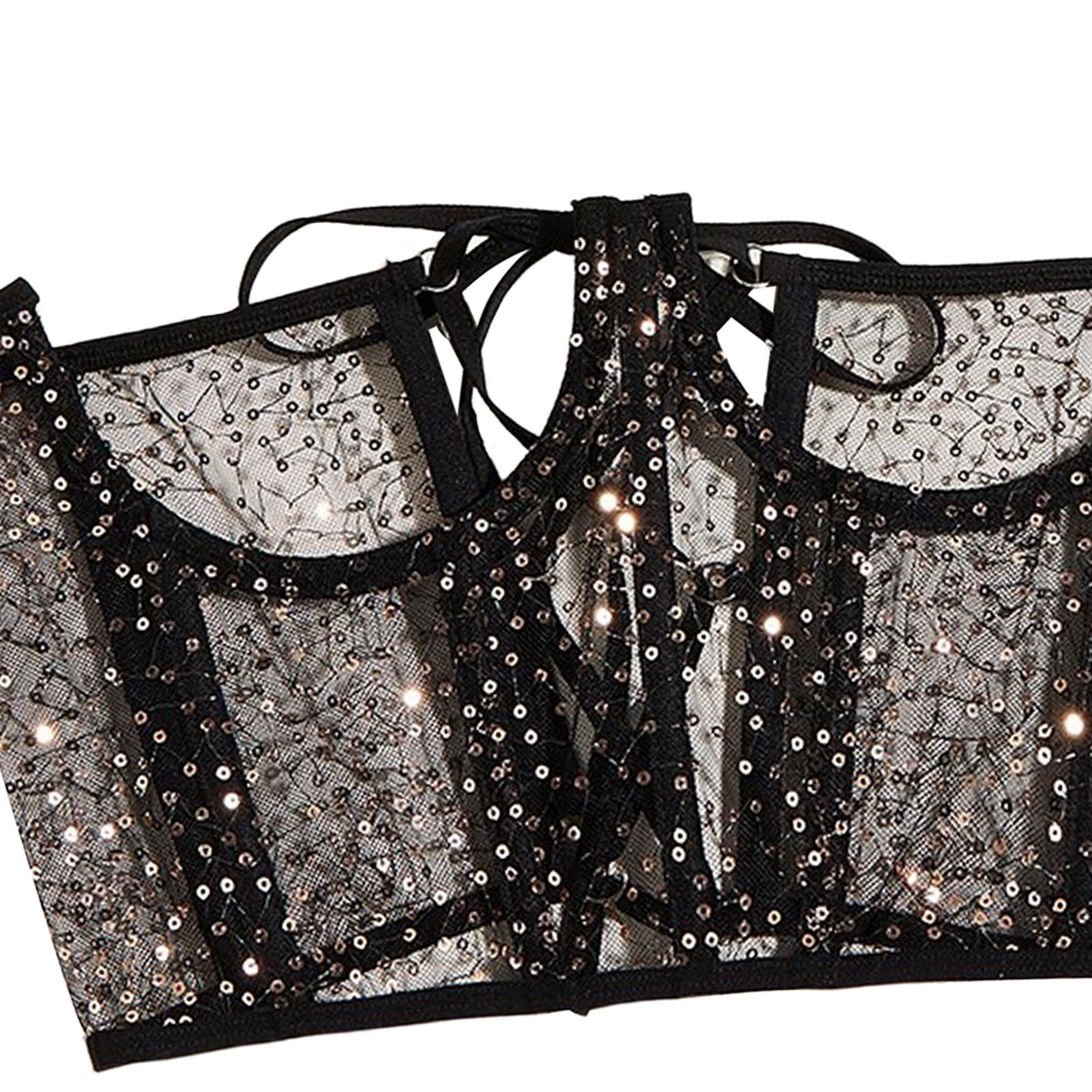 Fashion Women Lace up Corset Waist  Wide Belt for Costume Christmas Black