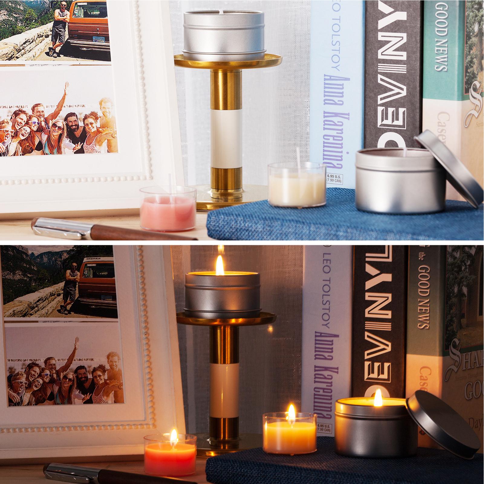 Bộ dụng cụ làm nến với đầy đủ dụng cụ bằng thép không gỉ, sáp ong, thuốc nhuộm