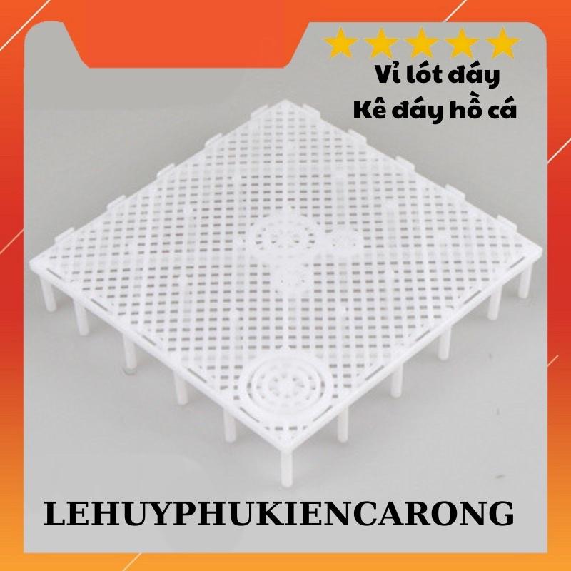 Vỉ Lọc Đáy Vi Sinh Bể Cá - Tấm Lót Đáy Nâng Nền Cho Hồ Cá Kích Thước 15x15cm