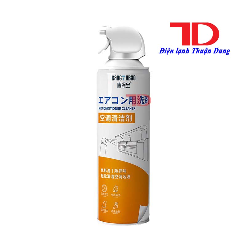 Chai Xịt Khử Mùi Diệt Khuẩn Vệ Sinh Máy Lạnh, Điều Hòa Kangtubao 500Ml, Điện lạnh Thuận Dung
