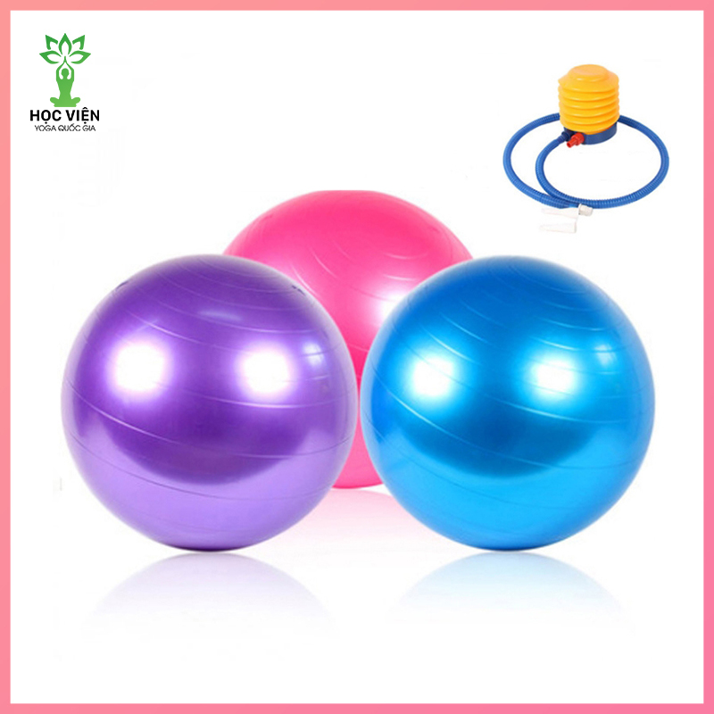Bóng Tập Yoga Trơn, Không Gai 65cm - YOGA QG, Tặng Kèm Dụng Cụ Bơm Bóng, Giúp Bài Tập Yoga Trở Nên Đơn Giản, Nhẹ Nhàng, Đem Lại Hiệu Quả Cao