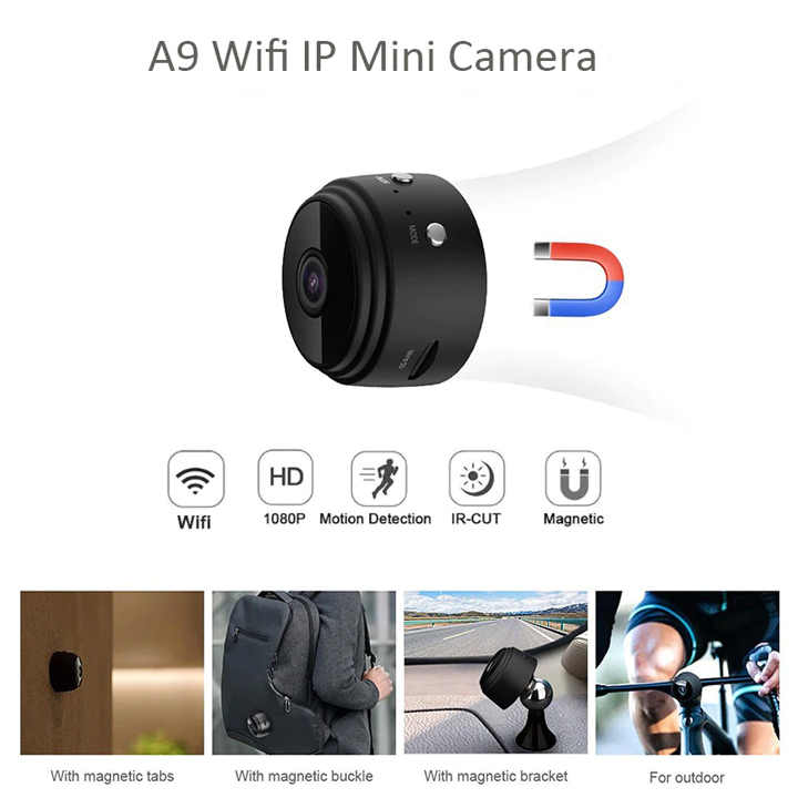 Camera Wifi Mini A9 có hồng ngoại quay đêm