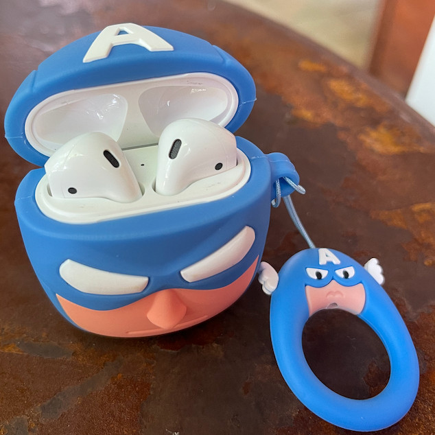 Case Ốp Bảo Vệ Cho Airpods 1 / Airpods 2 - Captain America