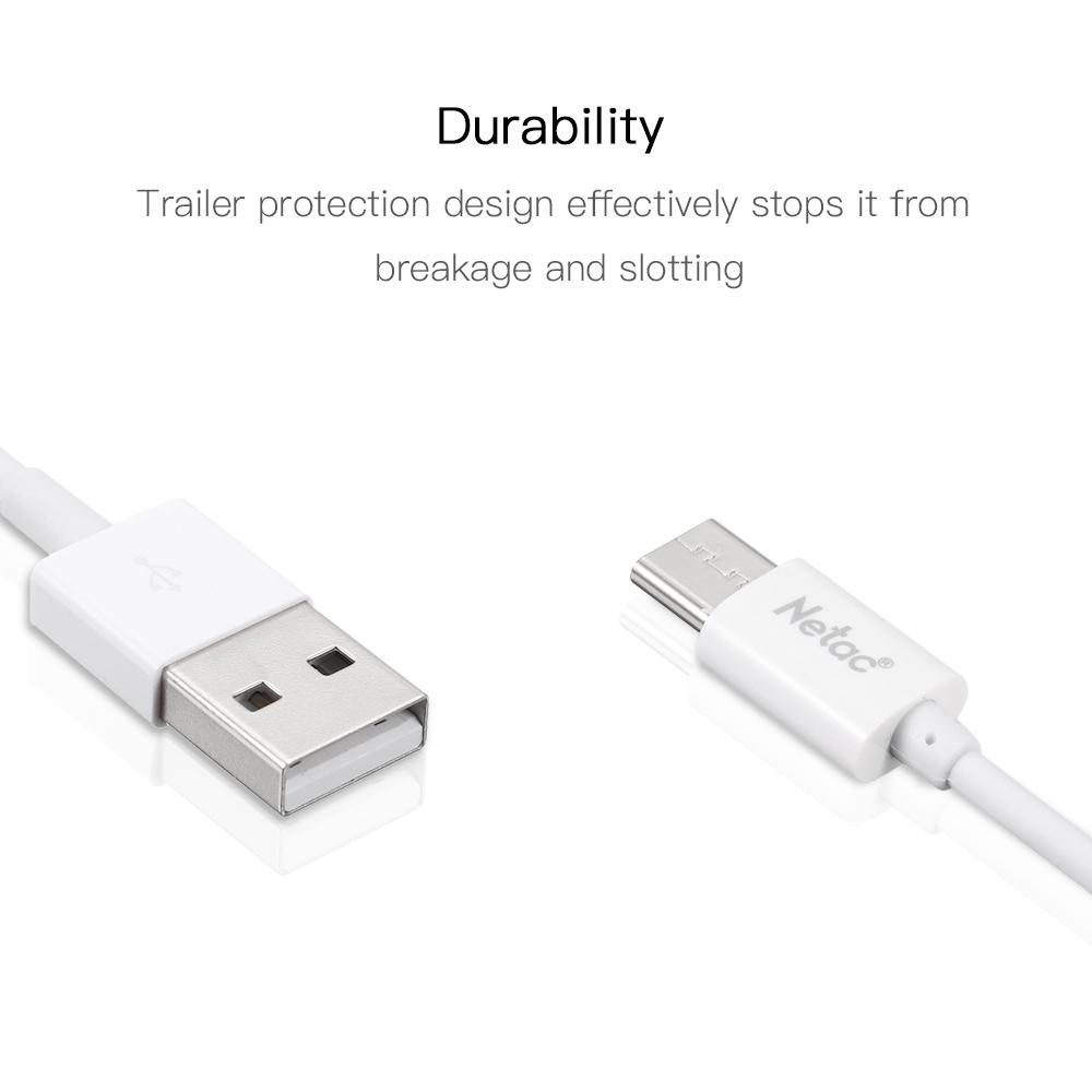 Netac Standard Interface USB to Type-C High-Speed Charging Data Sync Cable Replacement for Samsung Galaxy S8 Plus Huawei